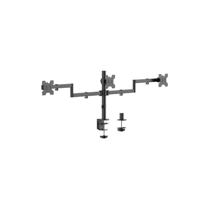 Soporte de Mesa para 3 Monitores Aisens DT27TSR-281/ Giratorio/ Inclinable/ hasta 10kg