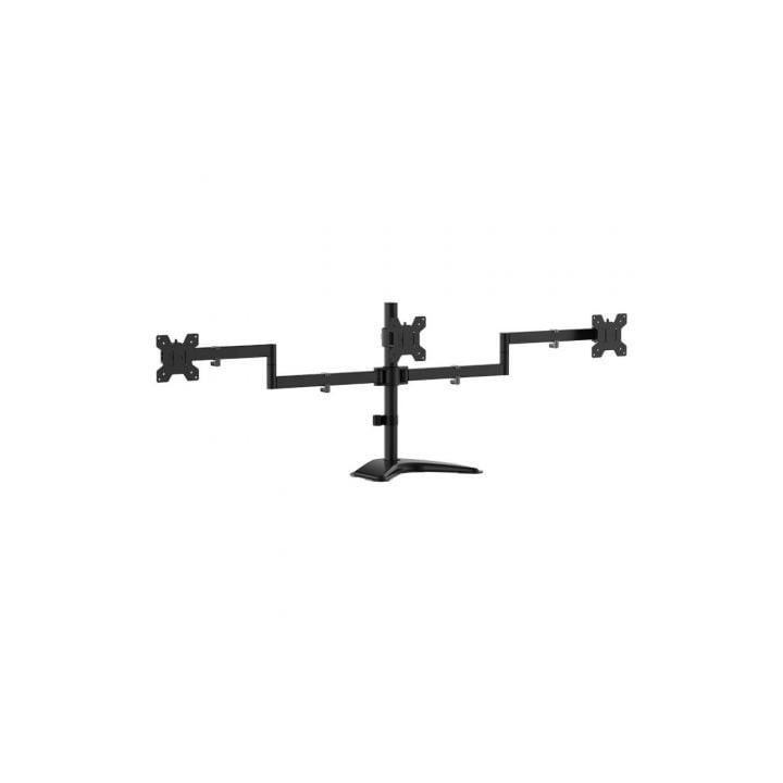 Soporte de Sobremesa para 3 Monitores Aisens DT27TSR-287/ Giratorio/ Inclinable/ hasta 10kg