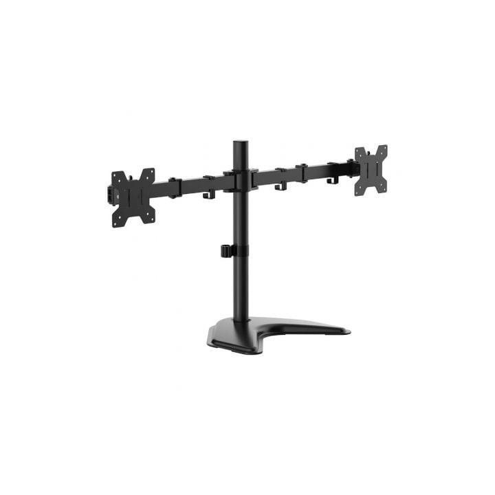Soporte de Sobremesa para 2 Monitores Aisens DT32TSR-285/ Giratorio/ Inclinable/ hasta 10kg