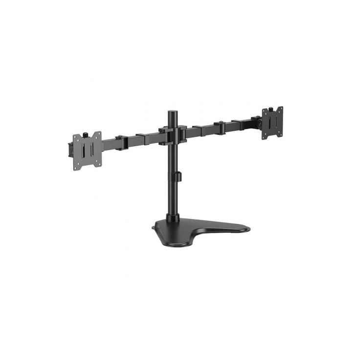 Soporte de Sobremesa para 2 Monitores Aisens DT35TSR-361/ Giratorio/ Inclinable/ hasta 20kg