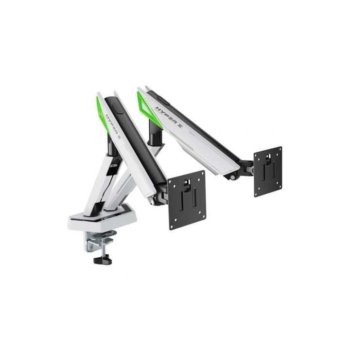 Soporte de Mesa Gaming con Contrapeso para 2 Monitores Aisens DT38TSR-345/ Giratorio/ Inclinable/ hasta 16kg