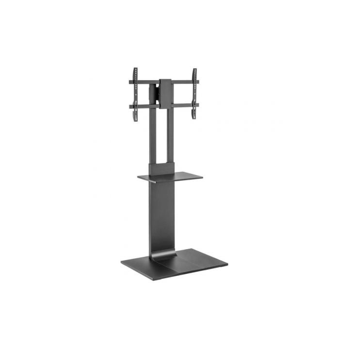 Soporte de Suelo Inclinable/ Giratorio con Bandeja DVD Aisens FT86TSE-399 para TV de 37-86"/ hasta 50kg