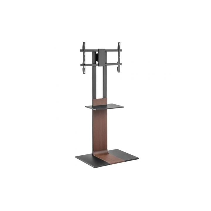 Soporte de Suelo Inclinable/ Giratorio con Bandeja DVD Aisens FT86TSE-401 para TV de 37-86"/ hasta 50kg