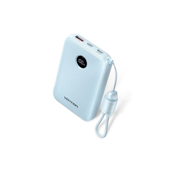 Powerbank 10000mAh Vention FKAL0-C/ 22.5W/ Azul/ Incluye Cable USB Tipo-C