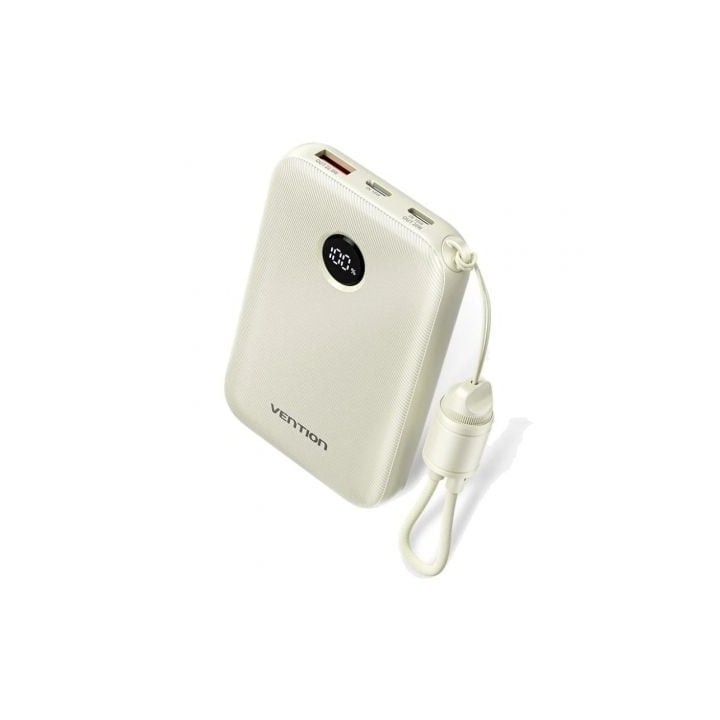 Powerbank 10000mAh Vention FKAN0-C/ 22.5W/ Gris/ Incluye Cable USB Tipo-C