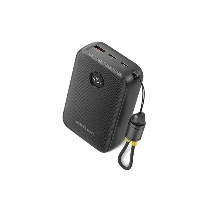 Powerbank 20000mAh Vention FKBB0-C/ 22.5W/ Negra/ Incluye Cable USB Tipo-C