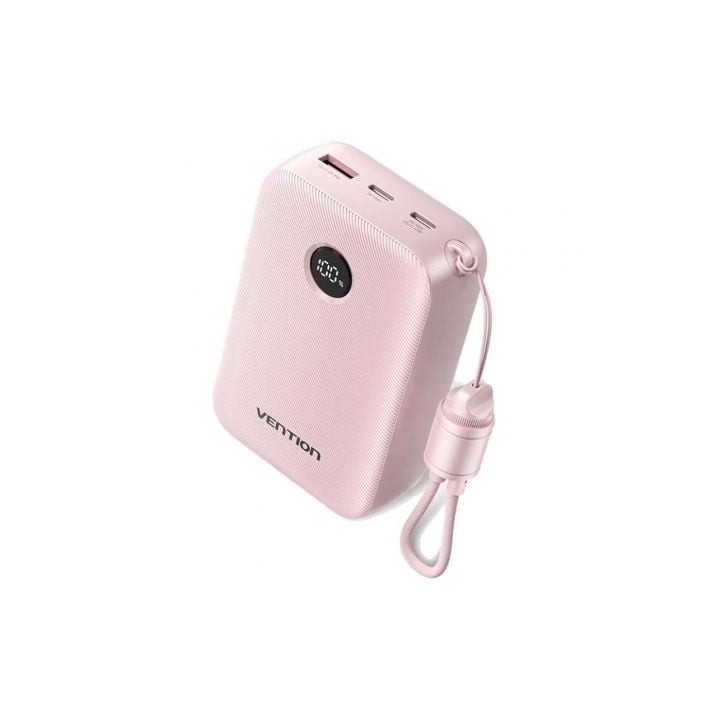 Powerbank 20000mAh Vention FKBP0-C/ 22.5W/ Rosa/ Incluye Cable USB Tipo-C