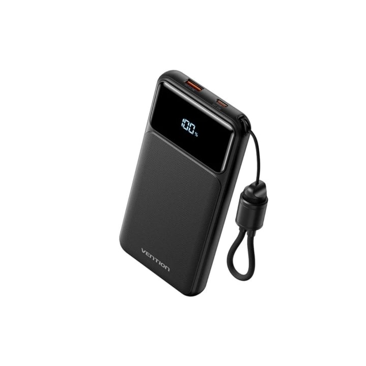 Powerbank 10000mAh Vention XGYB0-39-TY/ 22.5W/ Negro/ Incluye Cable USB Tipo-C