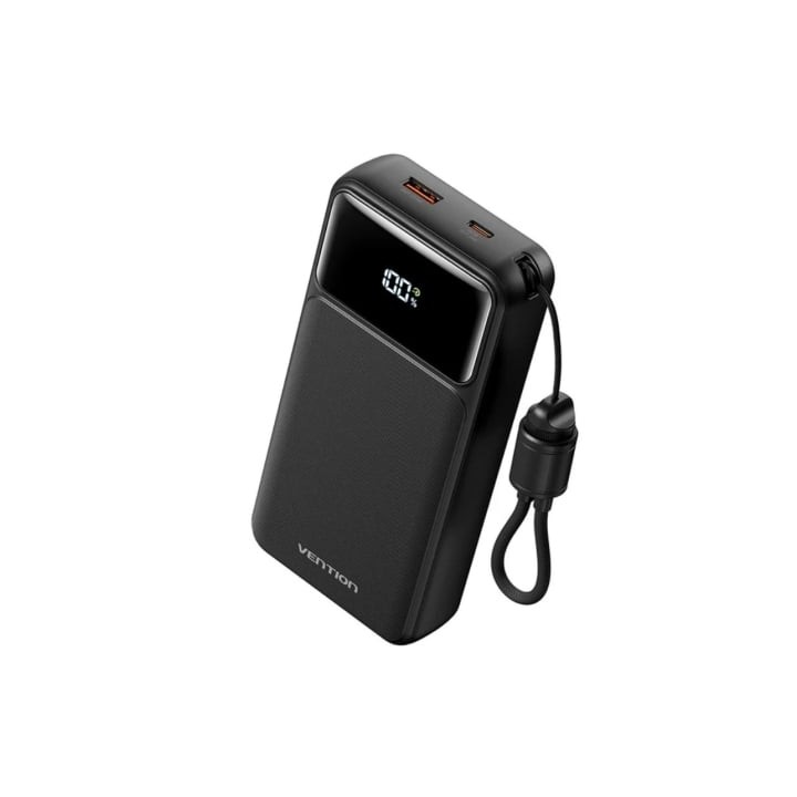 Powerbank 20000mAh Vention XGYB0-40-TY/ 22.5W/ Negra/ Incluye Cable USB Tipo-C