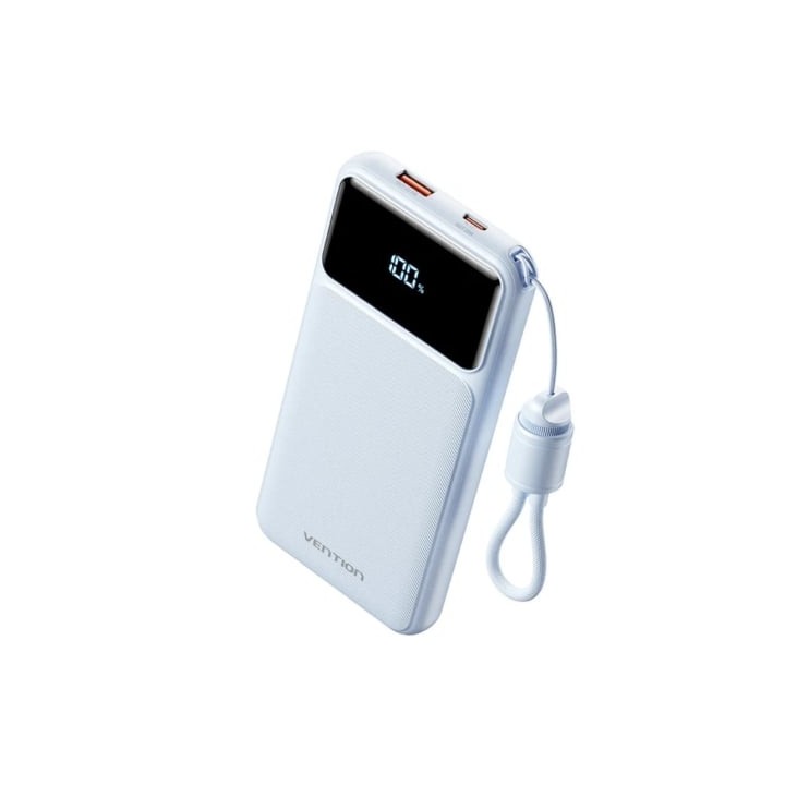 Powerbank 10000mAh Vention XGYL0-39-TY/ 22.5W/ Azul/ Incluye Cable USB Tipo-C