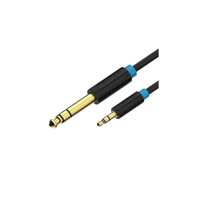 Cable Estéreo Vention BABBI/ Jack 6.5 Macho - Jack 3.5 Macho/ 3m/ Negro