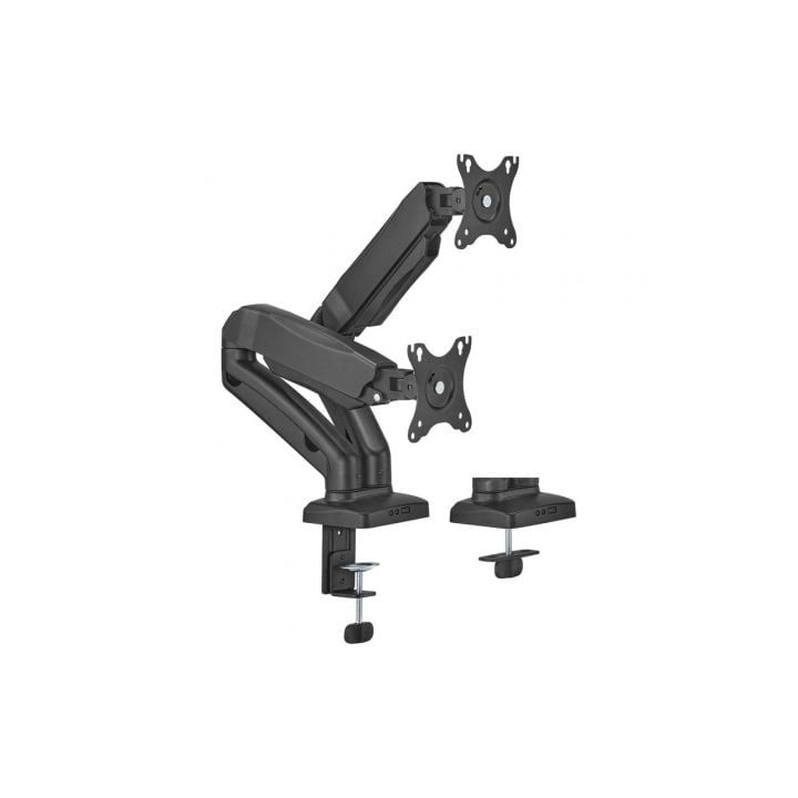 Soporte de Mesa con Contrapeso para 2 Monitores o TV Aisens DT32TSR-221/Giratorio/ Inclinable/ hasta 9kg