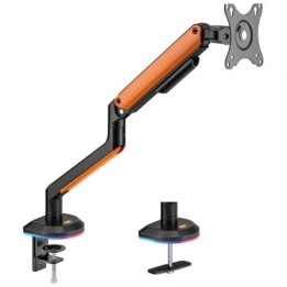 Soporte de Mesa Gaming con Contrapeso para Monitor y TV Aisens DT32TSR-249/ Giratorio/ Inclinable/ hasta 9kg/ con Iluminación R