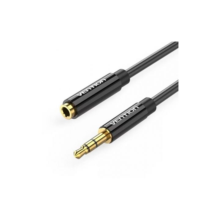 Cable Estéreo Vention BBZBF/ Jack 3.5 Macho - Jack 3.5 Hembra/ 1m/ Negro