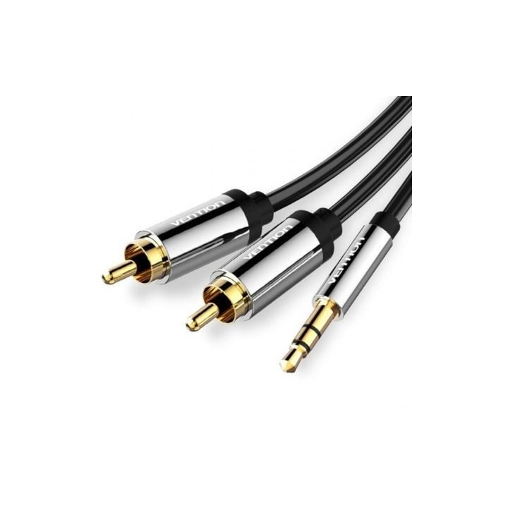 Cable Estéreo Vention BCFBI/ Jack 3.5 Macho - 2x RCA Macho/ 3m/ Negro