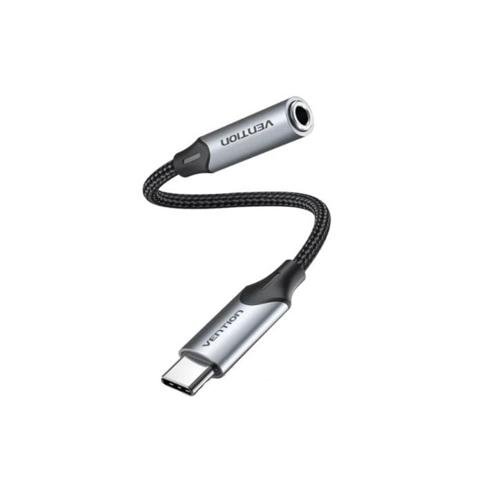 Conversor Vention BGMHF/ Jack 3.5 Hembra - USB Tipo-C Macho/ 1m/ Gris