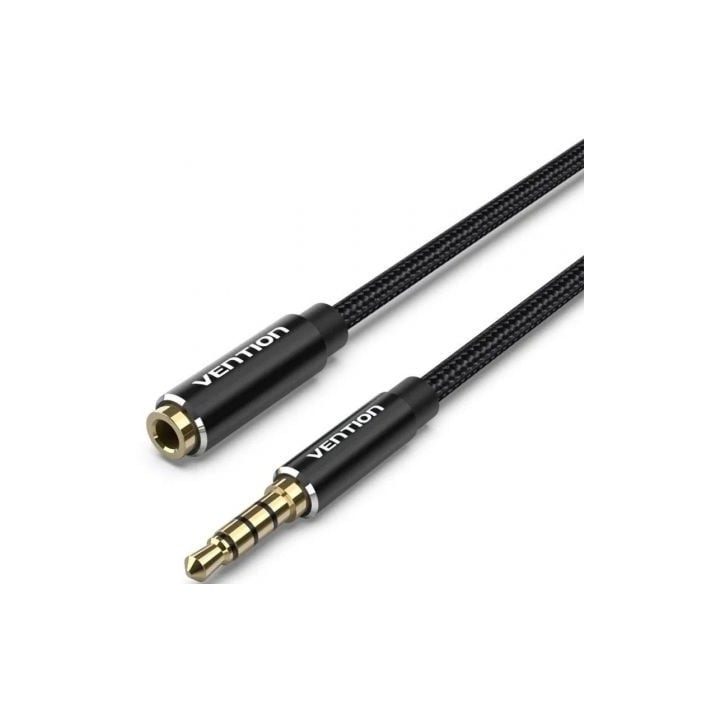 Cable Estéreo Vention BHCBL/ Jack 3.5 Macho - Jack 3.5 Hembra/ 10m/ Negro