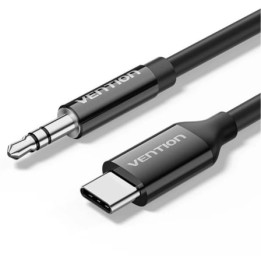 Cable Conversor Audio Vention BIFBF/ USB Tipo-C Macho - Jack 3.5 Macho/ 1m/ Gris
