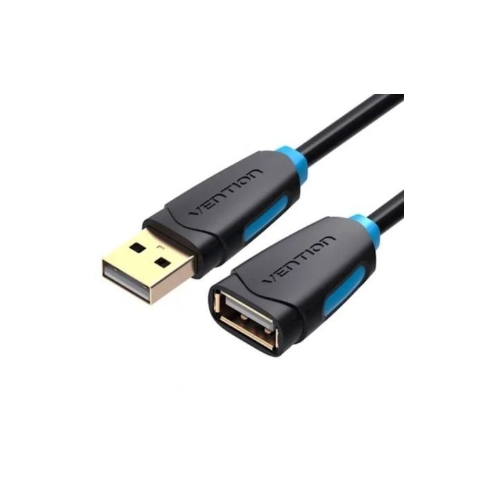 Cable Alargador USB 2.0 Vention CBCBD/ USB Macho - USB Hembra/ 50cm/ Negro