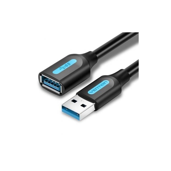 Cable Alargador USB 3.0 Vention CBHBD/ USB Macho - USB Hembra/ 5Gbps/ 50cm/ Negro