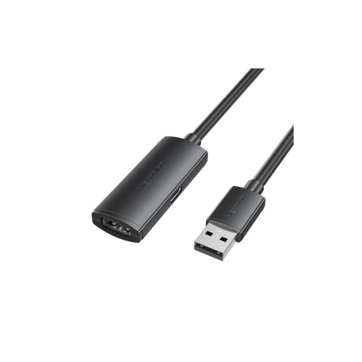 Cable Alargador USB 2.0 Vention CBKBJ/ USB Macho - USB Hembra/ 480Mbps/ 5m/ Negro