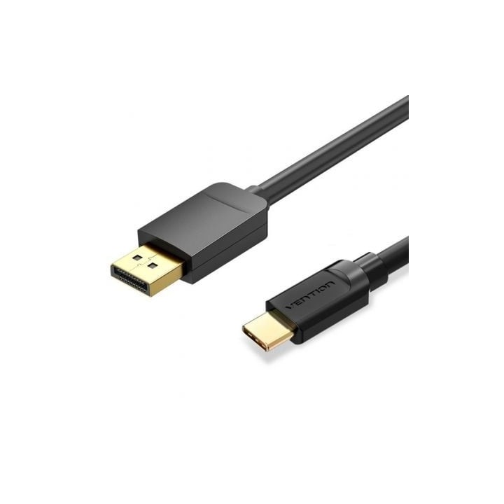 Cable Conversor Vention CGYBH/ USB Tipo-C Macho - DisplayPort Macho/ 2m/ Negro