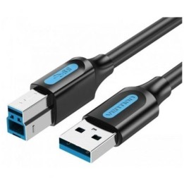 Cable USB 3.0 Impresora Vention COOBF/ USB Tipo-B Macho - USB Macho/ 5Gbps/ 1m/ Negro