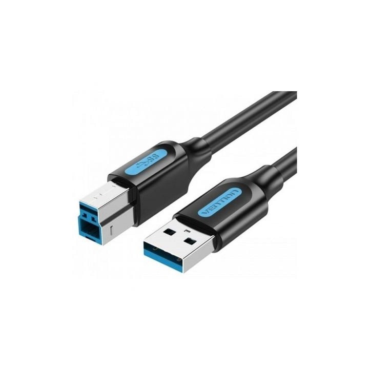 Cable USB 3.0 Vention COOBI/ USB Tipo-B Macho - USB Macho/ 5Gbps/ 3m/ Negro