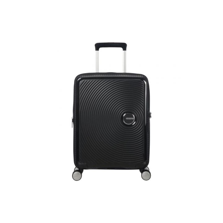 Maleta de Cabina American Tourister SoundBox Spinner 55cm/ 55x40x20cm/ 4 Ruedas/ Negra