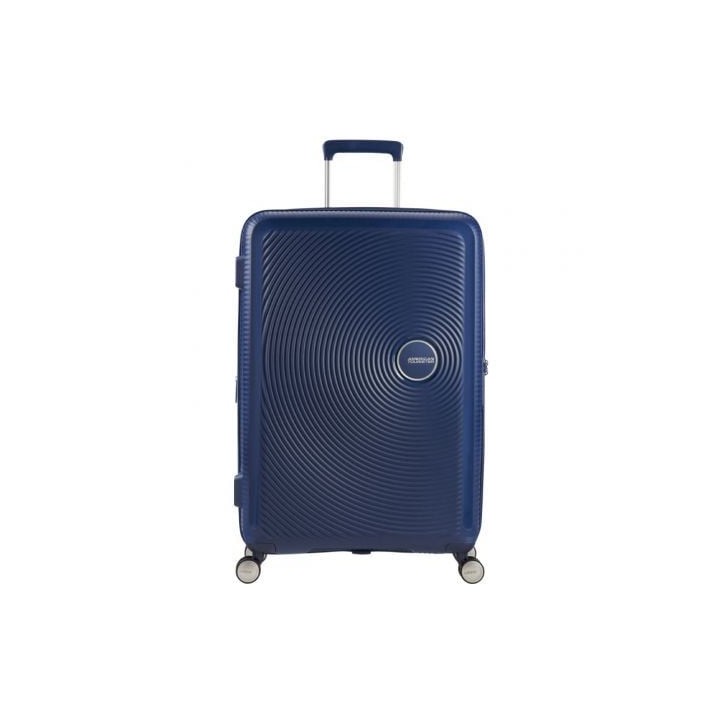 Maleta Mediana American Tourister SoundBox Spinner 67cm/ 67x46.5x29cm/ 4 Ruedas/ Azul Marino