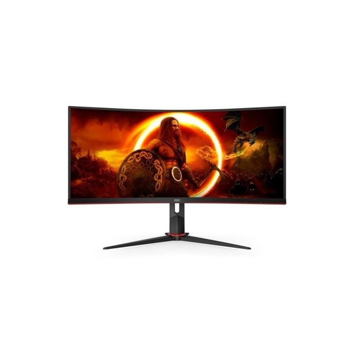 Monitor Gaming Ultrapanorámico Curvo AOC CU34G2XP/BK 34"/ WQHD/ 1ms/ 180Hz/ VA/ Negro