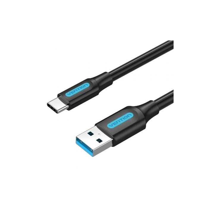 Cable USB 3.0 Tipo-C Vention COZBD/ USB Macho - USB Tipo-C Macho/ 5Gbps/ 50cm/ Negro