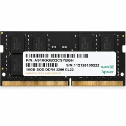Memoria RAM Apacer ES.16G21.GSH 16GB/ DDR4/ 3200MHz/ 1.2V/ CL22/ SODIMM