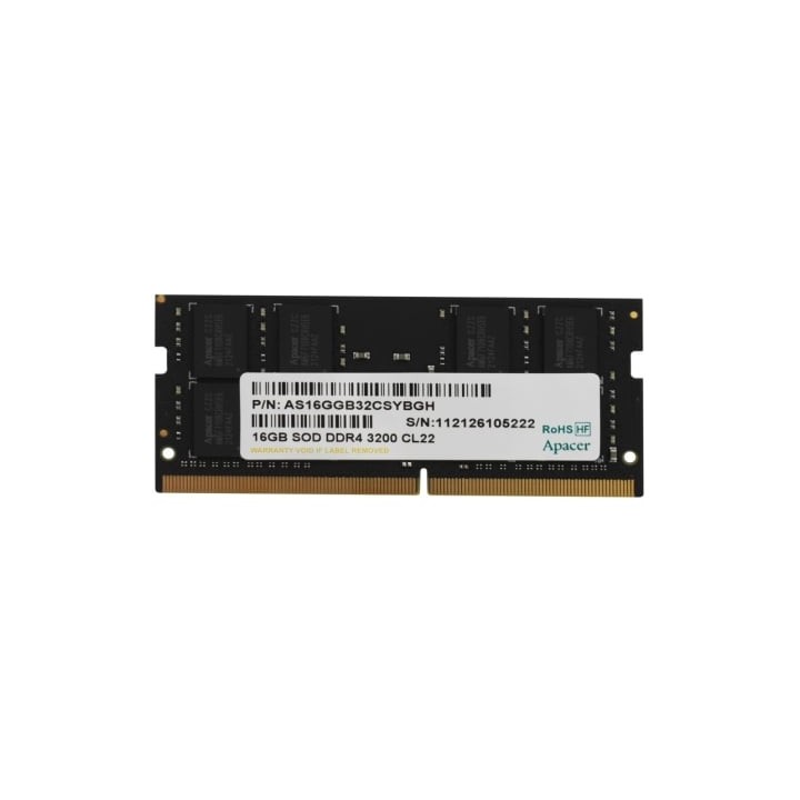 Memoria RAM Apacer ES.16G21.PSH 16GB/ DDR4/ 3200MHz/ 1.2V/ CL22/ SODIMM