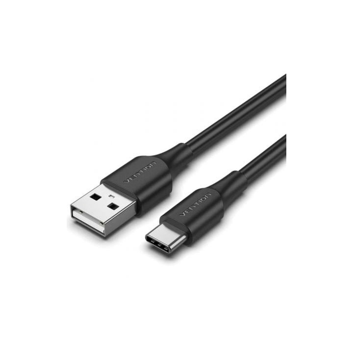 Cable USB 2.0 Tipo-C Vention CTHBC/ USB Tipo-C Macho - USB Macho/ 480Mbps/ 25cm/ Negro
