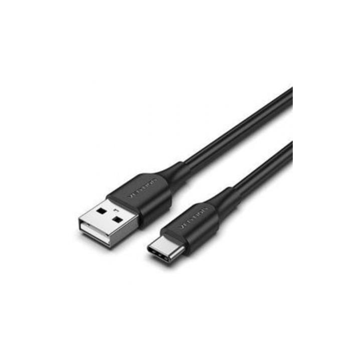 Cable USB 2.0 Tipo-C Vention CTHBF/ USB Tipo-C Macho - USB Macho/ 480Mbps/ 1m/ Negro