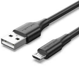 Cable USB 2.0 Vention CTIBC/ USB Macho - MicroUSB Macho/ Hasta 60W/ 480Mbps/ 25cm/ Negro