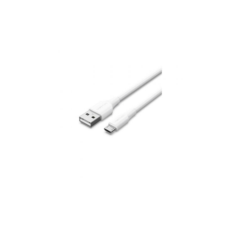 Cable USB 2.0 Vention CTIWG/ USB Macho - MicroUSB Macho/ Hasta 60W/ 480Mbps/ 1.5m/ Blanco