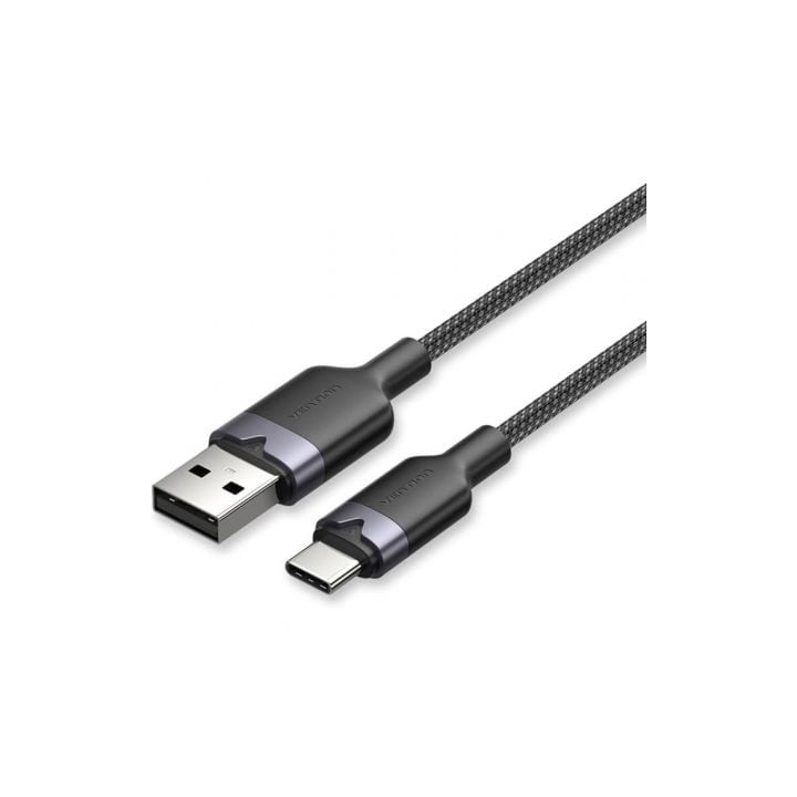 Cable USB 2.0 Tipo-C Vention CTNBF/ USB Tipo-C Macho - USB Macho/ Hasta 60W/ 480Mbps/ 1m/ Negro