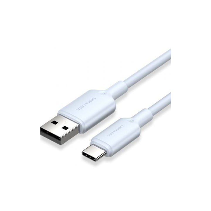 Cable USB 2.0 Tipo-C Vention CTQLF/ USB Tipo-C Macho - USB Macho/ Hasta 60W/ 480Mbps/ 1m/ Azul