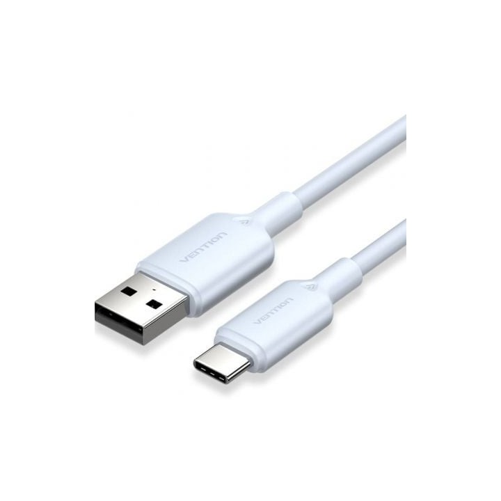 Cable USB 2.0 Tipo-C Vention CTQLH/ USB Tipo-C Macho - USB Macho/ Hasta 60W/ 480Mbps/ 2m/ Azul