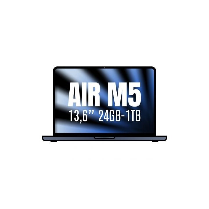Apple Macbook Air 13,6"/ M5 10-Core CPU/ 24GB/ 1TB SSD/ 10-Core GPU/ Medianoche