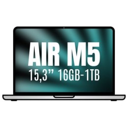 Apple Macbook Air 15,3"/ M5 10-Core CPU/ 16GB/ 1TB SSD/ 10-Core GPU/ Plata