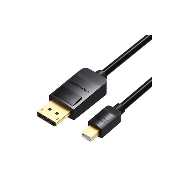 Cable Mini DisplayPort 1.4 4K Vention HAABH/ Mini DisplayPort Macho - DisplayPort Macho/ 2m/ Negro