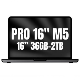 Apple Macbook Pro 16"/ M5 Max 18-Core CPU/ 36GB/ 2TB SSD/ 32-Core GPU/ Negro Espacial