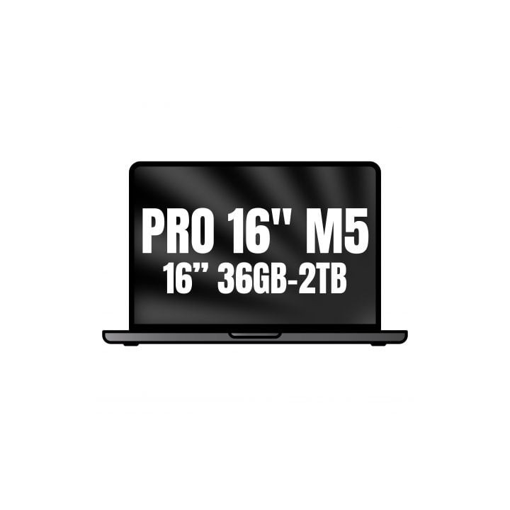 Apple Macbook Pro 16"/ M5 Max 18-Core CPU/ 36GB/ 2TB SSD/ 32-Core GPU/ Negro Espacial