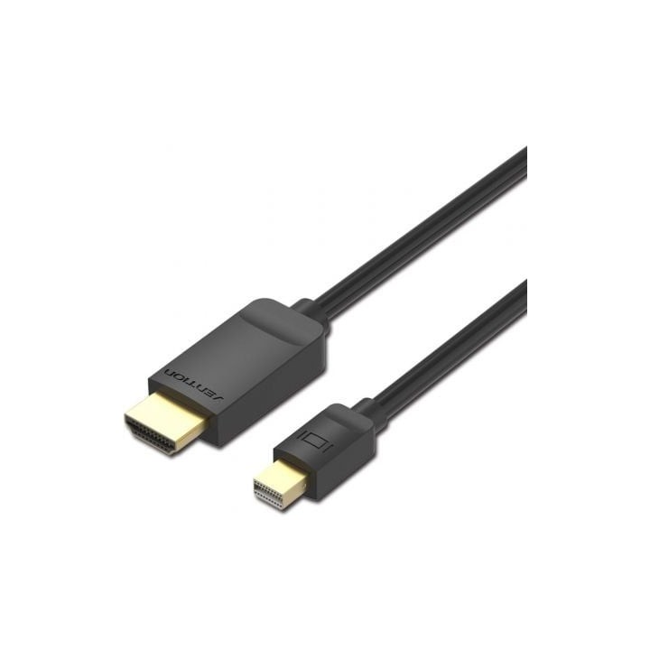 Cable Conversor Vention HABBH/ Mini DisplayPort Macho - HDMI Macho/ 2m/ Negro