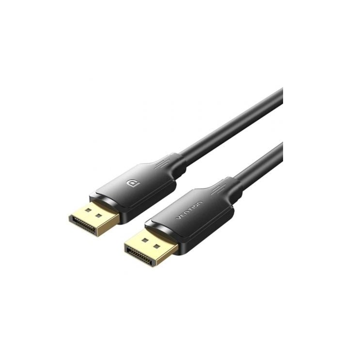 Cable Conversor Vention HAKBH/ DisplayPort Macho - DisplayPort 4K Macho/ 2m/ Negro
