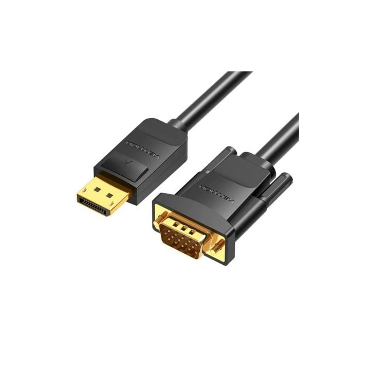 Cable Conversor Vention HBLBG/ DisplayPort Macho - VGA Macho/ 1.5m/ Negro