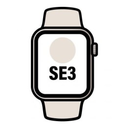 Apple Watch SE3/ GPS/ Cellular/ 40mm/ Caja de Aluminio Blanco Estrella/ Correa Deportiva Blanco Estrella S/M